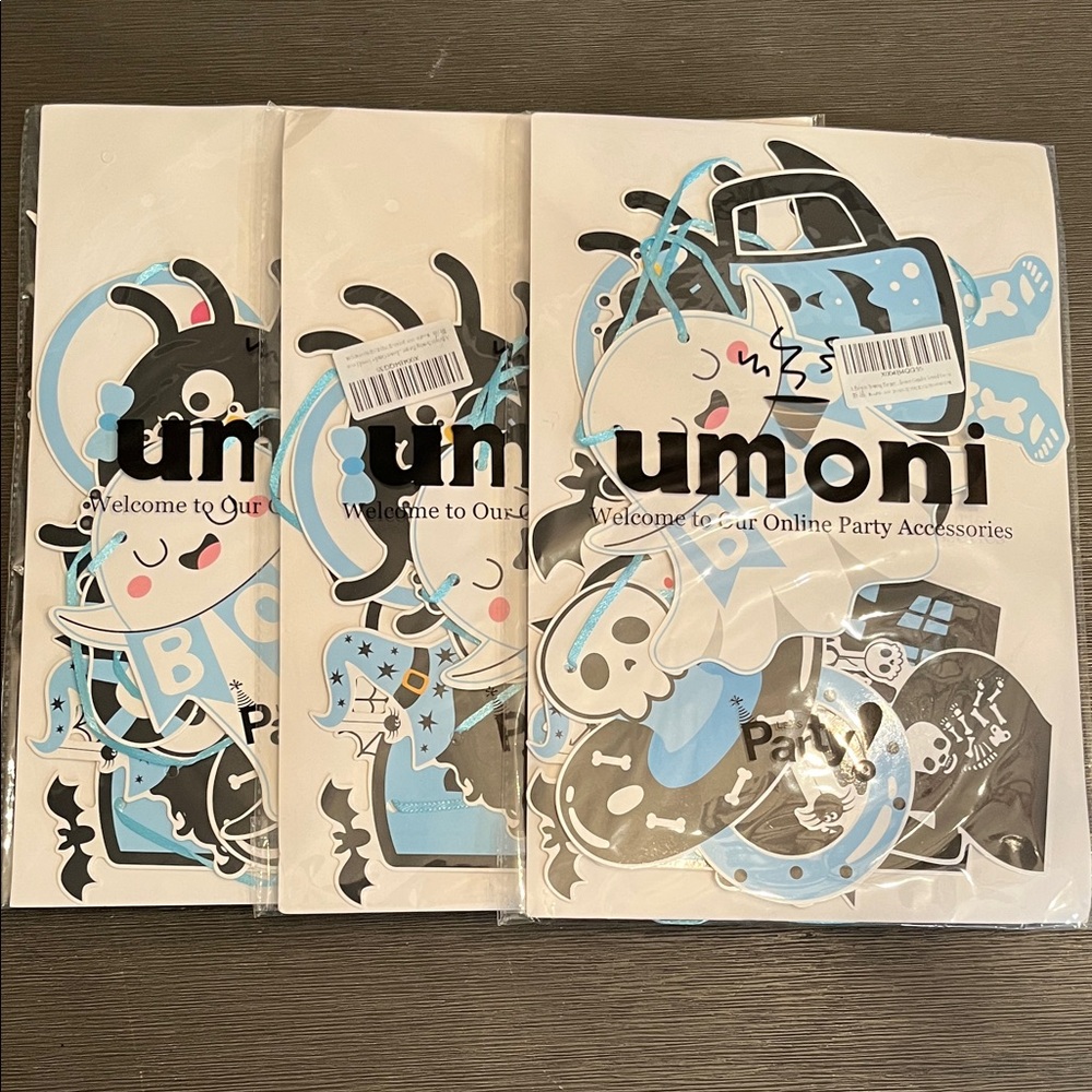 New in packaging. Umoni baby brewing banner. Halloween themed